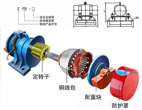 仓壁振动器结构图